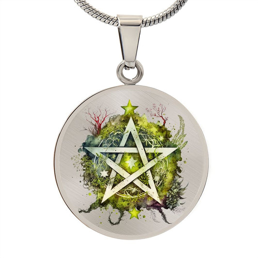 Almost Sold Out - Pentagram Necklace - Circle Luxury Necklace