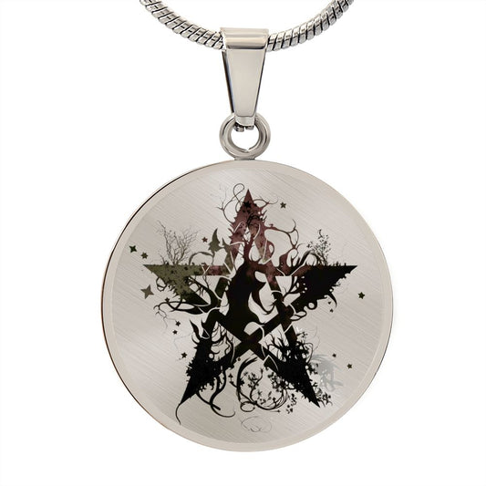 Almost Sold Out - Pentagram Necklace - Circle Luxury Necklace