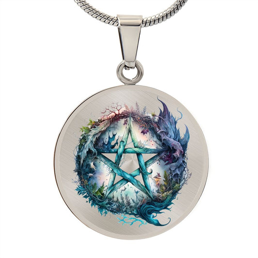 Almost Sold Out - Pentagram Necklace - Circle Luxury Necklace