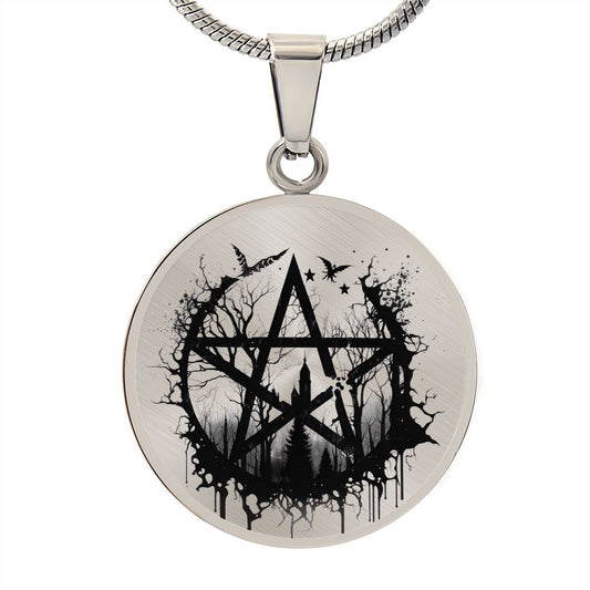 Almost Sold Out - Pentagram Necklace - Circle Luxury Necklace