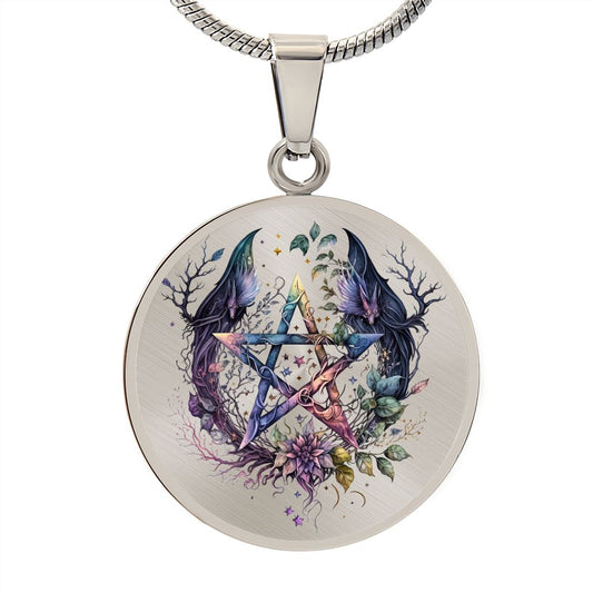 Almost Sold Out - Pentagram Necklace - Circle Luxury Necklace