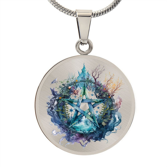 Almost Sold Out - Pentagram Necklace - Circle Luxury Necklace