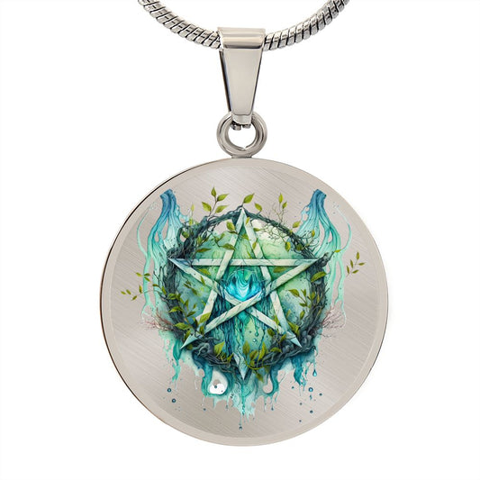 Almost Sold Out - Pentagram Necklace - Circle Luxury Necklace