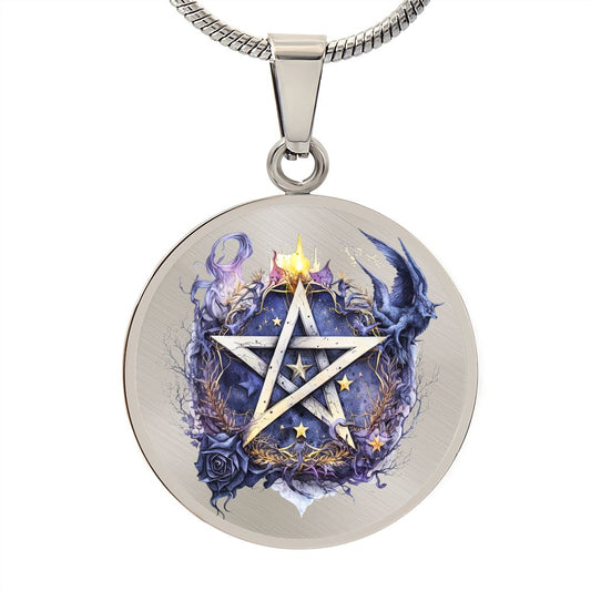 Almost Sold Out - Pentagram Necklace - Circle Luxury Necklace