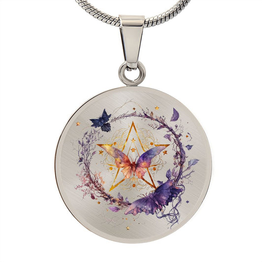 Almost Sold Out - Pentagram Necklace - Circle Luxury Necklace