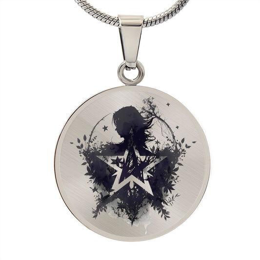 Almost Sold Out - Pentagram Necklace - Circle Luxury Necklace