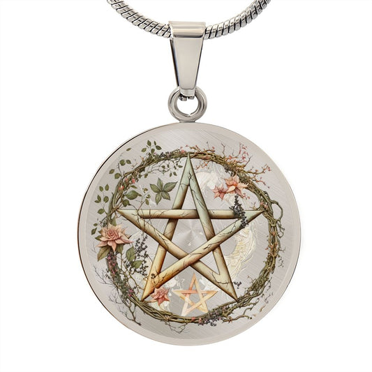 Almost Sold Out - Pentagram Necklace - Circle Luxury Necklace