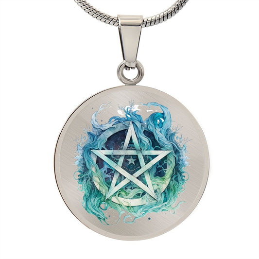 Almost Sold Out - Pentagram Necklace - Circle Luxury Necklace