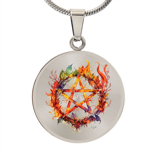 Almost Sold Out - Pentagram Necklace - Circle Luxury Necklace