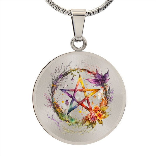 Almost Sold Out - Pentagram Necklace - Circle Luxury Necklace