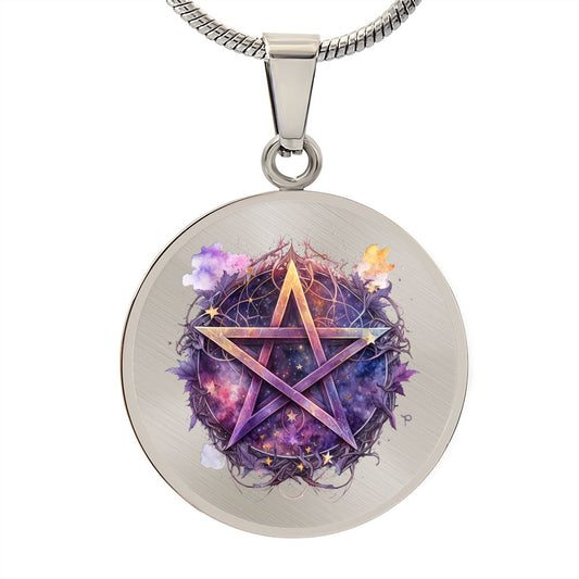 Almost Sold Out - Pentagram Necklace - Circle Luxury Necklace