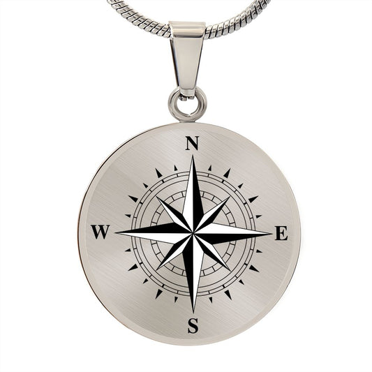 Almost Sold Out - Compass Necklace - Engraving Optional