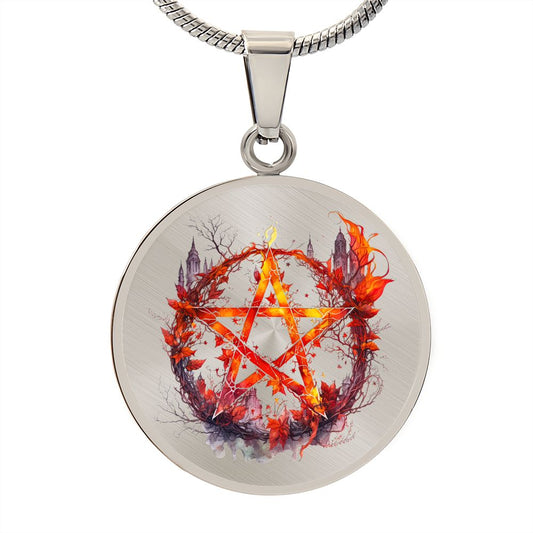 Almost Sold Out - Pentagram Necklace - Circle Luxury Necklace