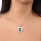 Almost Sold Out - Emerald Green Mushroom Garden Necklace - Circle Luxury Necklace