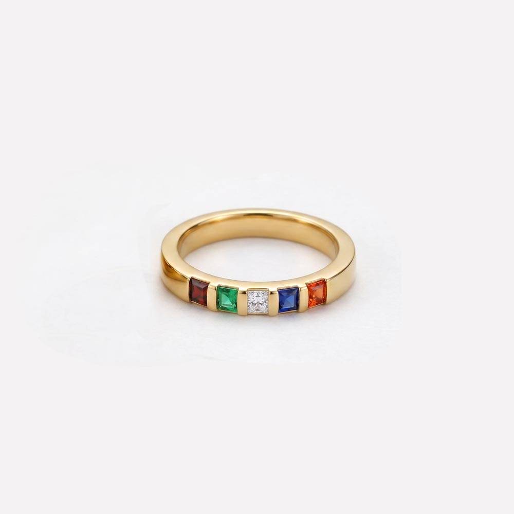 Always Love You Mom Gift From Daughter - Stackable Birthstone Ring
