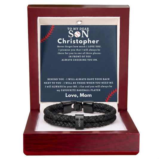 Baseball Fan Bracelet Gift For Son