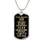 Personalized Gift for Son You Are a King - Dog Tag Necklace
