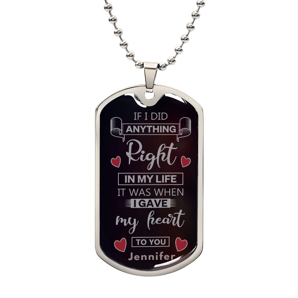 Almost Sold Out - Valentine Day Dog Tag Necklace