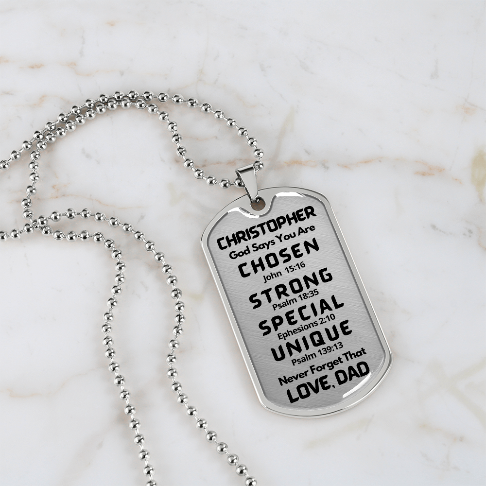 CHOSEN DOG TAG DAD