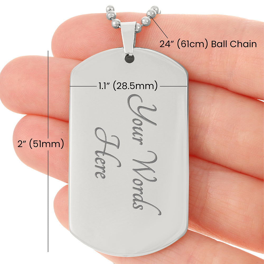 Almost Sold Out - To My Husband Personalized Dog Tag Necklace