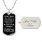 Personalized Gift for Dad You Are the Man - Dog Tag Necklace