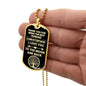 To My Husband Personalized Dog Tag Necklace