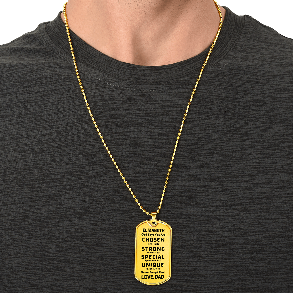 daughter dog tag chosen