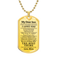 My Dear Son - Dog Tag Necklace