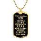 Personalized Gift for Son You Are a King - Dog Tag Necklace