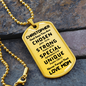 Personalized Son You Are Chosen Dog Tag Necklace