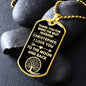 To My Husband Personalized Dog Tag Necklace