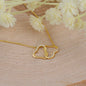 [Almost Sold Out] You've Been My Rock and My Constant Support - Double Hearts Solid Yellow Hearts Necklace