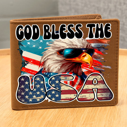 Almost Sold Out - God Bless The USA Leather Wallet