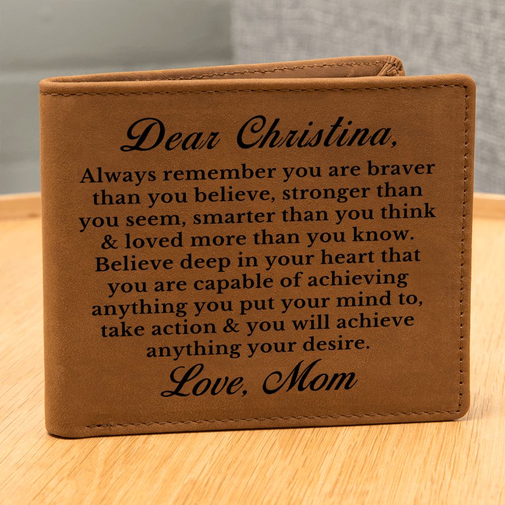 [Almost Sold Out] Personalized Leather Wallet Gift for Her