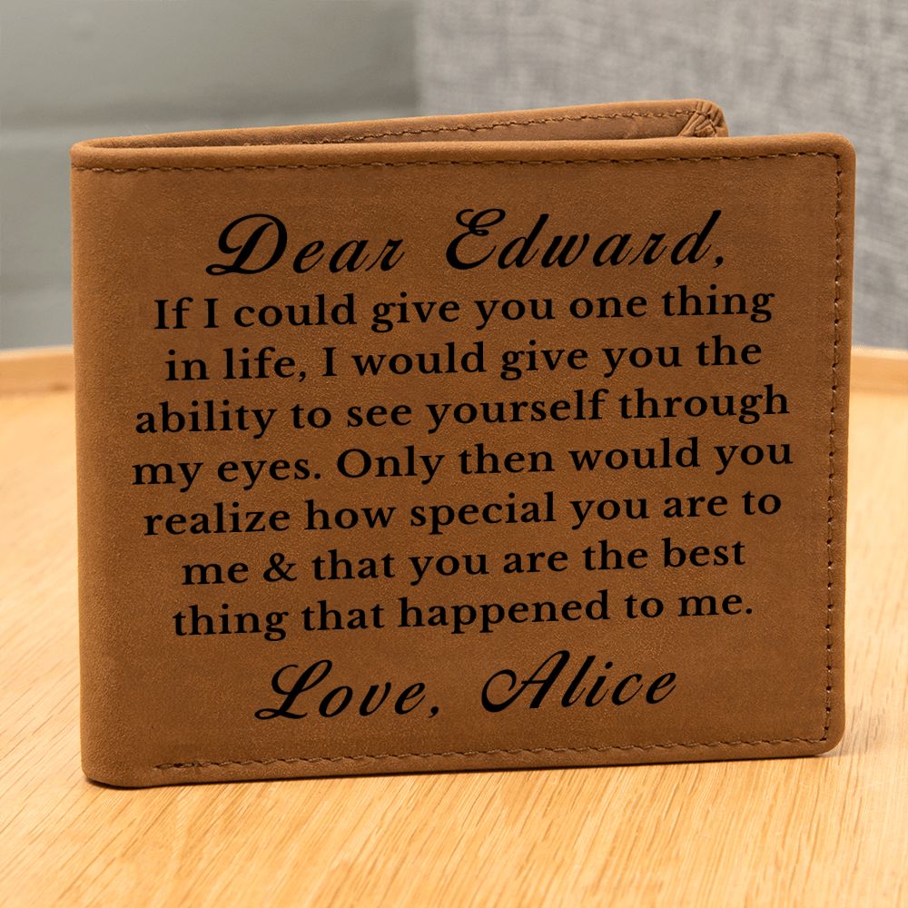 [Almost Sold Out] Personalized Leather Wallet Gift for Guy From Loved One