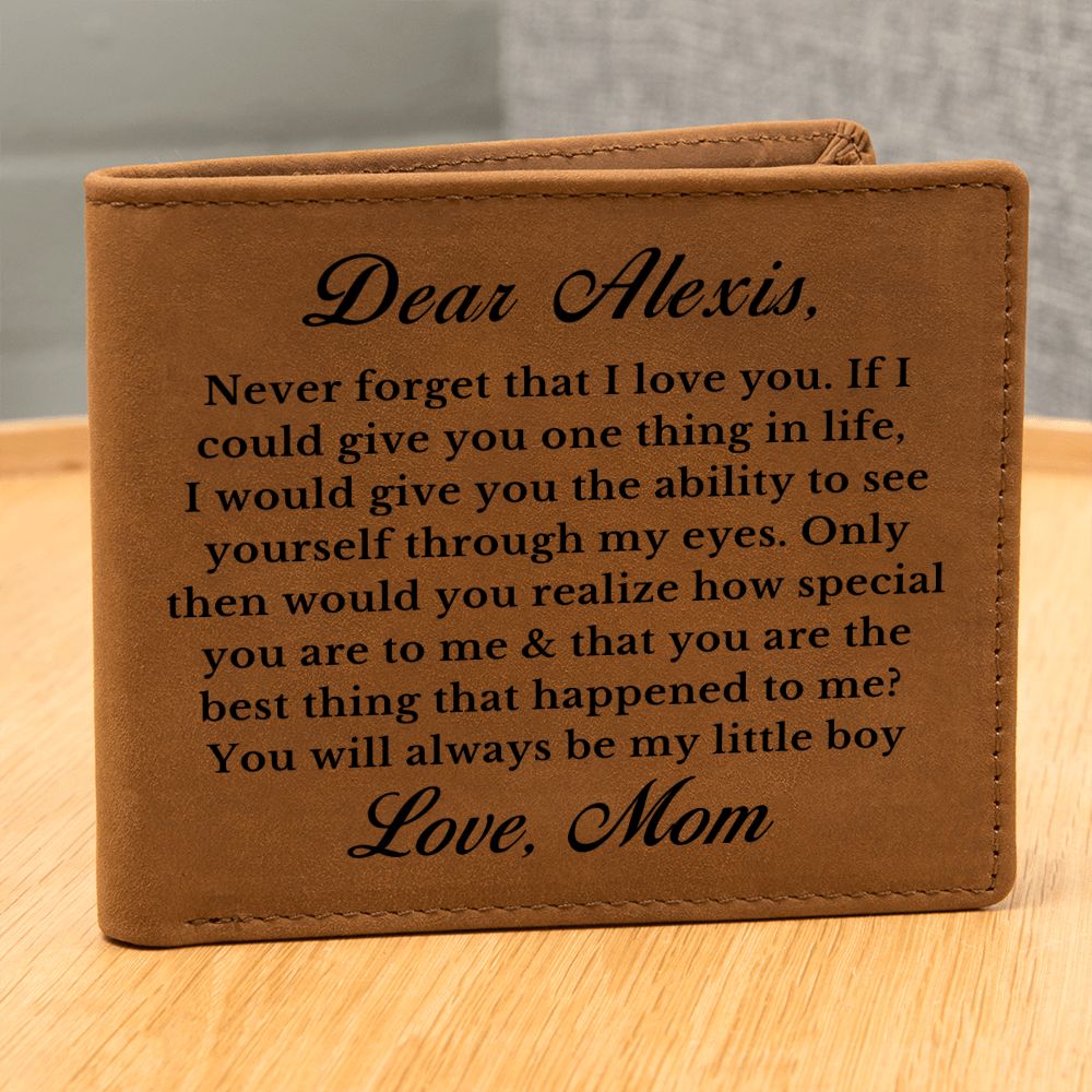 [Almost Sold Out] Personalized Leather Wallet Gift for Girl From Mom