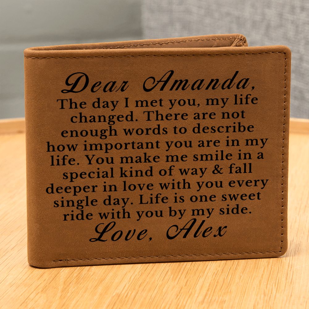 [Almost Sold Out] Personalized Leather Wallet Gift for Girl From Loved Ones