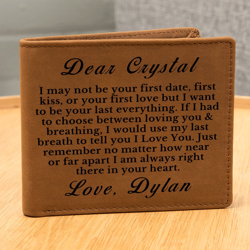 [Almost Sold Out] Personalized Leather Wallet Gift for Girl