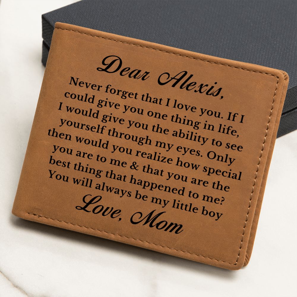 [Almost Sold Out] Personalized Leather Wallet Gift for Girl From Mom