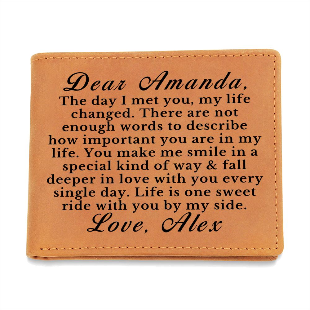 [Almost Sold Out] Personalized Leather Wallet Gift for Girl From Loved Ones