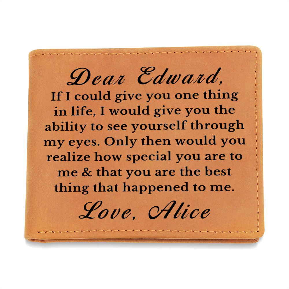 [Almost Sold Out] Personalized Leather Wallet Gift for Guy From Loved One