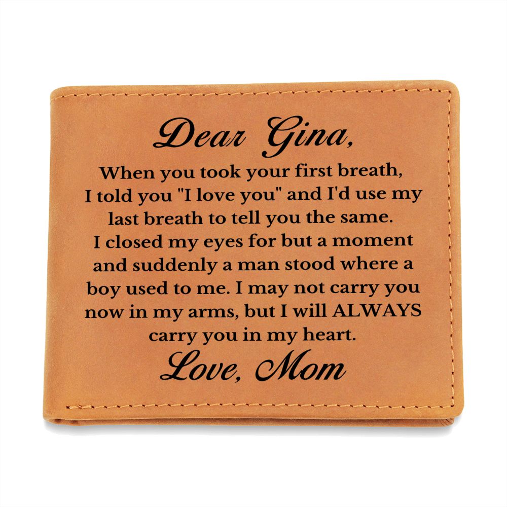 [Almost Sold Out] Personalized Daughter Leather Wallet
