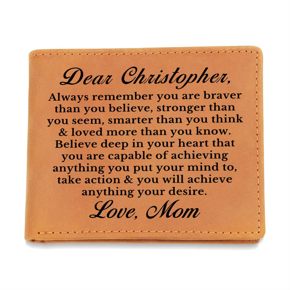 [Almost Sold Out] Personalized Leather Wallet Gift for Boy