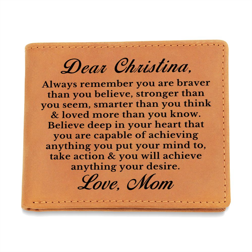 [Almost Sold Out] Personalized Leather Wallet Gift for Her