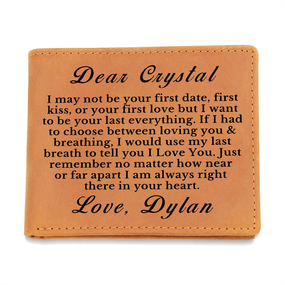 [Almost Sold Out] Personalized Leather Wallet Gift for Girl