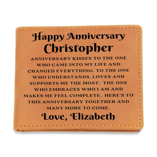 Almost Sold Out - Anniversary Gift For Husband - Personalized Leather Wallet