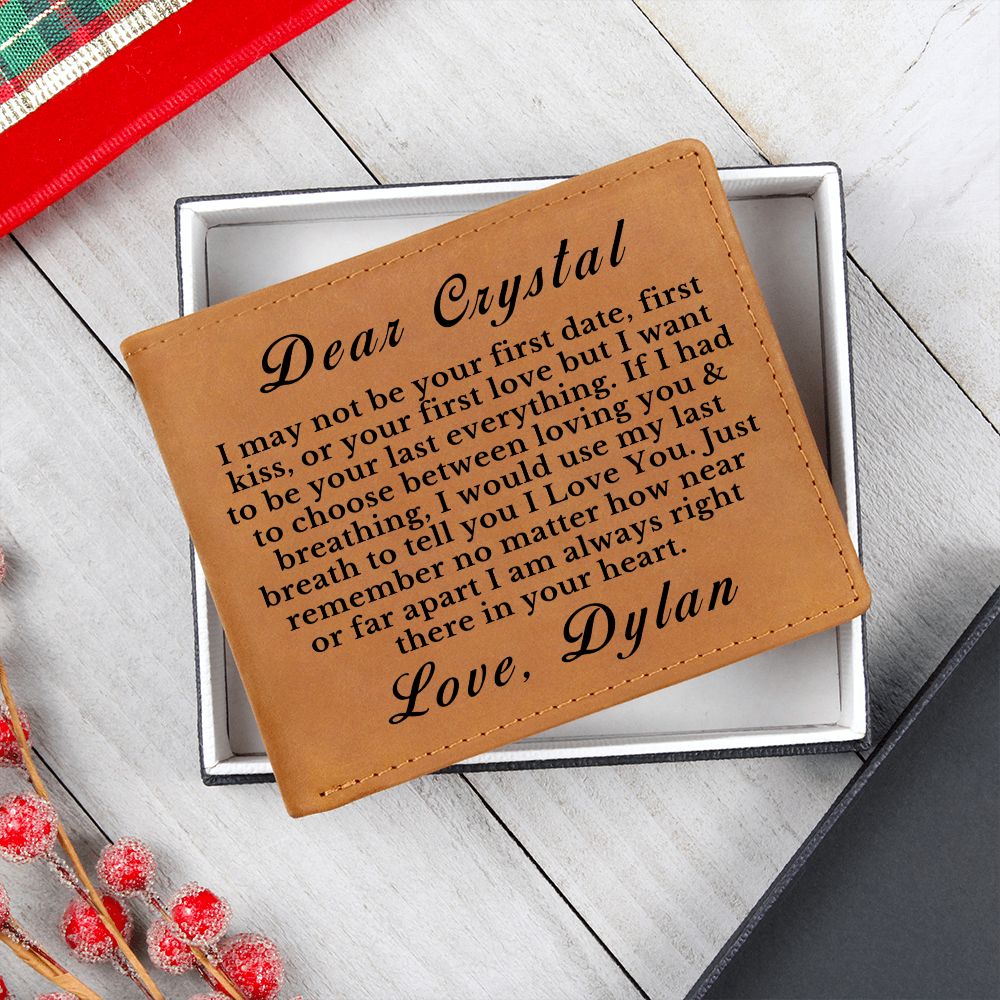 [Almost Sold Out] Personalized Leather Wallet Gift for Girl