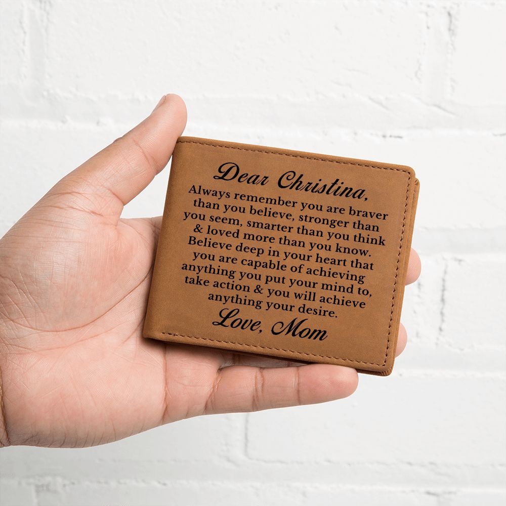 [Almost Sold Out] Personalized Leather Wallet Gift for Her