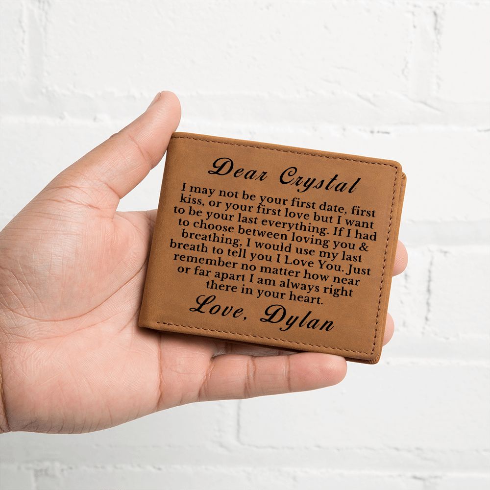 [Almost Sold Out] Personalized Leather Wallet Gift for Girl