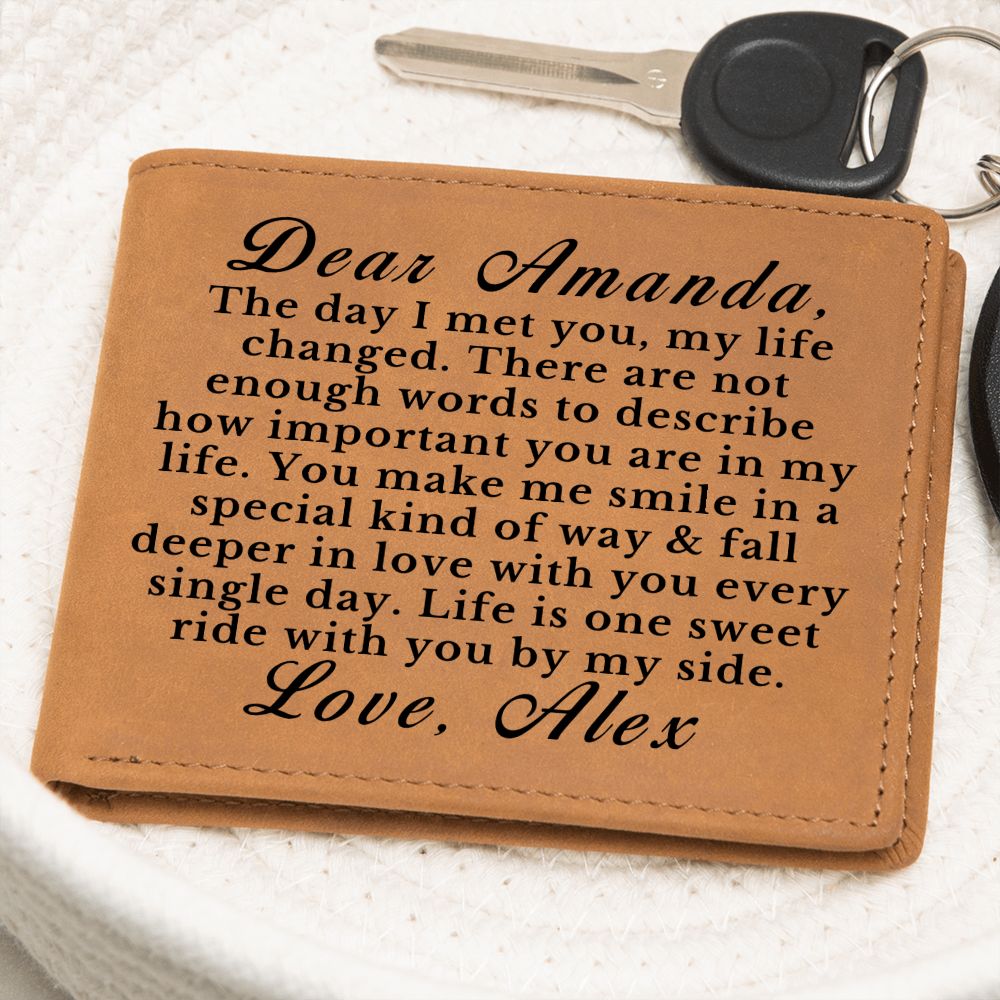 [Almost Sold Out] Personalized Leather Wallet Gift for Girl From Loved Ones